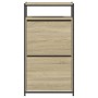 Zapatero de madera de ingeniería roble Sonoma 60x34x112 cm en Zapateros y organizadores de calzado | Comprar online en Foru.es