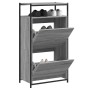Zapatero de madera de ingeniería gris Sonoma 60x34x112 cm en Zapateros y organizadores de calzado | Comprar online en Foru.es
