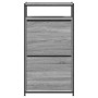 Zapatero de madera de ingeniería gris Sonoma 60x34x112 cm en Zapateros y organizadores de calzado | Comprar online en Foru.es