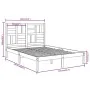 Estructura de cama madera maciza de pino 120x200 cm de vidaXL, Camas y somieres - Ref: Foro24-3105945, Precio: 110,52 €, Desc...