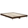 Estructura de cama madera de ingeniería roble ahumado 140x190cm de vidaXL, Camas y somieres - Ref: Foro24-832282, Precio: 108...