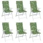 Cojines de silla de respaldo alto 6 uds tela estampado de hojas de vidaXL, Cojines para sillas y sofás - Ref: Foro24-361267, ...