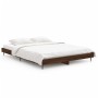 Estructura de cama madera de ingeniería marrón roble 140x190 cm de vidaXL, Camas y somieres - Ref: Foro24-832284, Precio: 129...