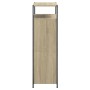 Zapatero de madera de ingeniería roble Sonoma 75x34x112 cm en Zapateros y organizadores de calzado | Comprar online en Foru.es