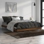 Estructura de cama madera de ingeniería marrón roble 140x190 cm de vidaXL, Camas y somieres - Ref: Foro24-832284, Precio: 129...