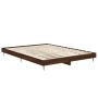 Estructura de cama madera de ingeniería marrón roble 140x190 cm de vidaXL, Camas y somieres - Ref: Foro24-832284, Precio: 129...