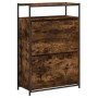 Zapatero de madera contrachapada roble ahumado 75x34x112 cm en Zapateros y organizadores de calzado | Comprar online en Foru.es