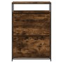 Zapatero de madera contrachapada roble ahumado 75x34x112 cm en Zapateros y organizadores de calzado | Comprar online en Foru.es