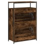Zapatero de madera contrachapada roble ahumado 75x34x112 cm en Zapateros y organizadores de calzado | Comprar online en Foru.es