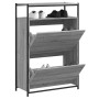 Zapatero de madera de ingeniería gris Sonoma 75x34x112 cm en Zapateros y organizadores de calzado | Comprar online en Foru.es