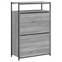 Zapatero de madera de ingeniería gris Sonoma 75x34x112 cm en Zapateros y organizadores de calzado | Comprar online en Foru.es