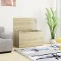 Baúl de almacenaje madera contrachapada color roble 84x42x46cm de vidaXL, Baúles para juguetes - Ref: Foro24-803059, Precio: ...