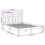 Estructura de cama madera maciza de pino blanca 120x200 cm de vidaXL, Camas y somieres - Ref: Foro24-3105946, Precio: 119,09 ...