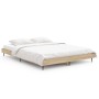Estructura de cama madera de ingeniería roble Sonoma 135x190 cm de vidaXL, Camas y somieres - Ref: Foro24-832288, Precio: 117...
