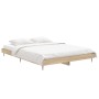 Estructura de cama madera de ingeniería roble Sonoma 135x190 cm de vidaXL, Camas y somieres - Ref: Foro24-832288, Precio: 117...