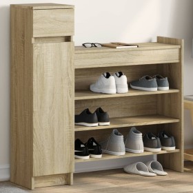 Zapatero madera de ingeniería roble Sonoma 100,5x28x100 cm en Zapateros y organizadores de calzado | Comprar online en Foru.es