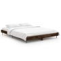 Estructura de cama madera de ingeniería roble ahumado 135x190cm de vidaXL, Camas y somieres - Ref: Foro24-832290, Precio: 123...