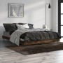 Estructura de cama madera de ingeniería roble ahumado 135x190cm de vidaXL, Camas y somieres - Ref: Foro24-832290, Precio: 123...