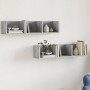 Muebles de pared 2 uds madera de ingeniería gris hormigón en Estanterías | Comprar online en Foru.es