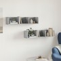 Muebles de pared 2 uds madera de ingeniería gris hormigón en Estanterías | Comprar online en Foru.es
