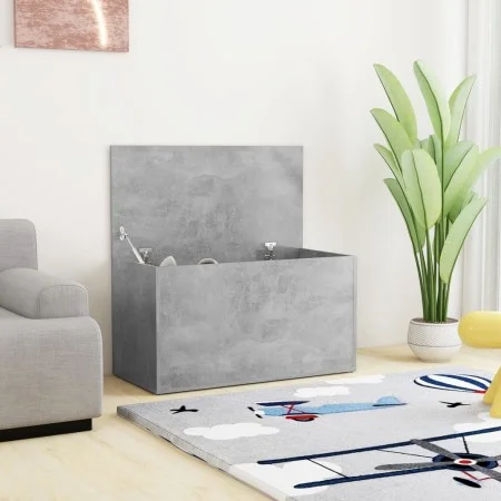 Concrete gray plywood storage trunk 84x42x46 cm by vidaXL, Toy chests - Ref: Foro24-803060, Price: 65,98 €, Discount: %