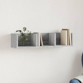 Mueble de pared madera ingeniería gris Sonoma 75x18x16,5 cm en Estanterías | Comprar online en Foru.es