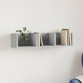 Mueble de pared madera ingeniería gris Sonoma 75x18x16,5 cm en Estanterías | Comprar online en Foru.es
