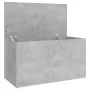 Concrete gray plywood storage trunk 84x42x46 cm by vidaXL, Toy chests - Ref: Foro24-803060, Price: 65,98 €, Discount: %
