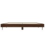Estructura de cama madera de ingeniería marrón roble 135x190 cm de vidaXL, Camas y somieres - Ref: Foro24-832292, Precio: 122...
