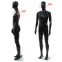Maniquí de hombre completo base vidrio negro brillante 185 cm de vidaXL, Maniquís - Ref: Foro24-142927, Precio: 210,90 €, Des...