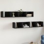 Muebles de pared 2 uds madera de ingeniería negro 99x18x16,5 cm en Estanterías | Comprar online en Foru.es