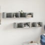 Muebles de pared 2 unidades gris hormigón 99x18x16,5 cm en Estanterías | Comprar online en Foru.es