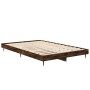 Estructura de cama madera de ingeniería roble ahumado 120x190cm de vidaXL, Camas y somieres - Ref: Foro24-832298, Precio: 119...