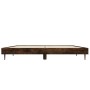 Estructura de cama madera de ingeniería roble ahumado 120x190cm de vidaXL, Camas y somieres - Ref: Foro24-832298, Precio: 119...