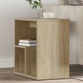 Mesa auxiliar de madera contrachapada color roble 50x30x50 cm en Mesas auxiliares | Comprar online en Foru.es