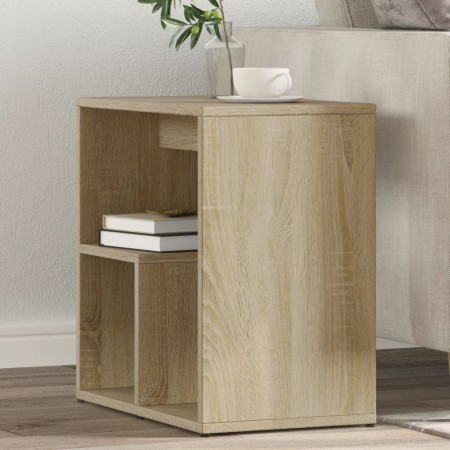 Mesa auxiliar de madera contrachapada color roble 50x30x50 cm en Mesas auxiliares | Comprar online en Foru.es