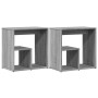 Mesa auxiliar 2 uds madera ingeniería gris Sonoma 50x30x50 cm en Mesas auxiliares | Comprar online en Foru.es