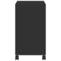 Mesa auxiliar con ruedas madera de ingeniería negra 50x30x55 cm en Mesas auxiliares | Comprar online en Foru.es
