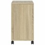 Mesa auxiliar con ruedas madera ingeniería Sonoma 50x30x55 cm en Mesas auxiliares | Comprar online en Foru.es