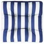 Cojín para palés tela Oxford azul y blanco rayas 60x61,5x10 cm de vidaXL, Cojines para sillas y sofás - Ref: Foro24-360893, P...