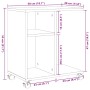 Mesa auxiliar ruedas madera ingeniería gris Sonoma 50x30x55 cm en Mesas auxiliares | Comprar online en Foru.es