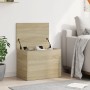Caja de almacenaje madera ingeniería roble Sonoma 60x42x46 cm en Baúles de almacenamiento | Comprar online en Foru.es