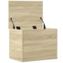 Caja de almacenaje madera ingeniería roble Sonoma 60x42x46 cm en Baúles de almacenamiento | Comprar online en Foru.es