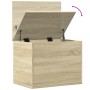 Caja de almacenaje madera ingeniería roble Sonoma 60x42x46 cm en Baúles de almacenamiento | Comprar online en Foru.es