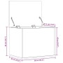 Caja de almacenaje madera ingeniería roble Sonoma 60x42x46 cm en Baúles de almacenamiento | Comprar online en Foru.es