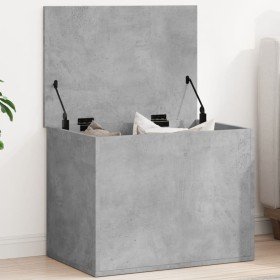Caja de almacenaje madera ingeniería gris hormigón 60x42x46 cm en Baúles de almacenamiento | Comprar online en Foru.es