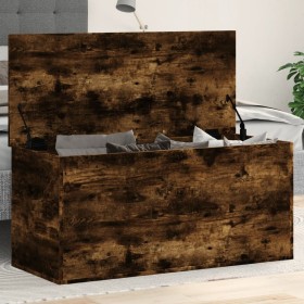 Caja de almacenaje madera ingeniería roble ahumado 100x42x46 cm en Baúles de almacenamiento | Comprar online en Foru.es