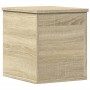 Caja de almacenaje madera ingeniería roble sonoma 30x35x35 cm en Baúles de almacenamiento | Comprar online en Foru.es