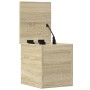 Caja de almacenaje madera ingeniería roble sonoma 30x35x35 cm en Baúles de almacenamiento | Comprar online en Foru.es