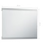 Espejo de pared de baño con LED y sensor táctil 80x60 cm en Espejos | Comprar online en Foru.es